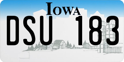 IA license plate DSU183