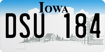 IA license plate DSU184