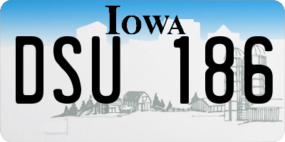 IA license plate DSU186