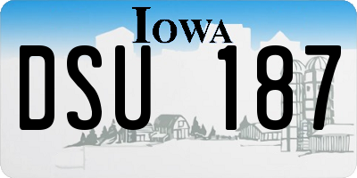 IA license plate DSU187
