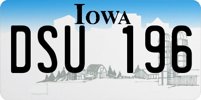 IA license plate DSU196