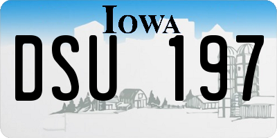 IA license plate DSU197