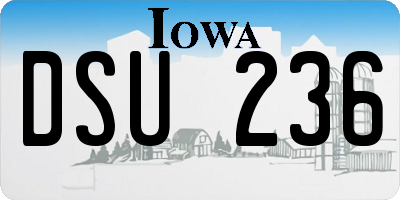 IA license plate DSU236
