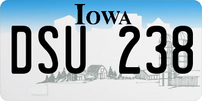 IA license plate DSU238