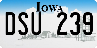 IA license plate DSU239