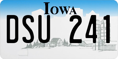 IA license plate DSU241