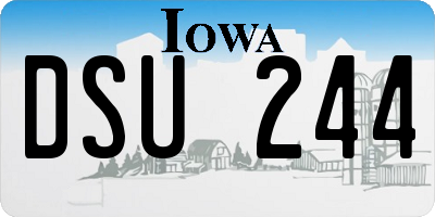 IA license plate DSU244