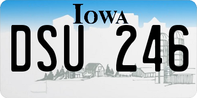 IA license plate DSU246