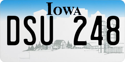 IA license plate DSU248