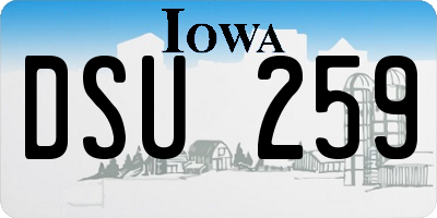 IA license plate DSU259