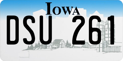 IA license plate DSU261