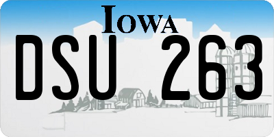 IA license plate DSU263