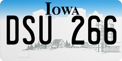IA license plate DSU266