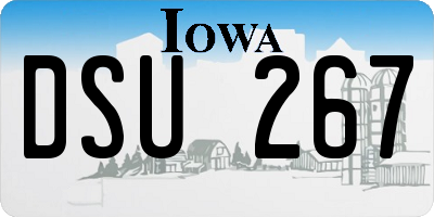 IA license plate DSU267