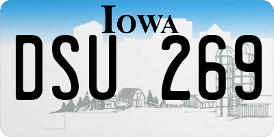 IA license plate DSU269