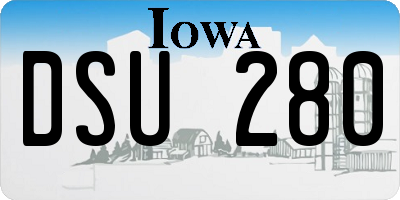 IA license plate DSU280
