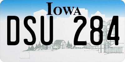 IA license plate DSU284