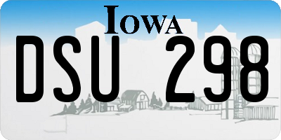 IA license plate DSU298