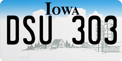 IA license plate DSU303