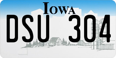 IA license plate DSU304