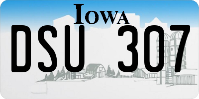 IA license plate DSU307