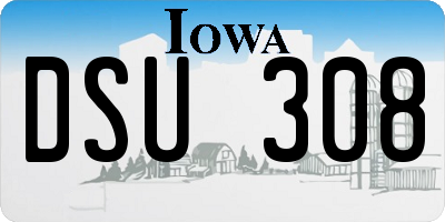 IA license plate DSU308