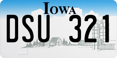 IA license plate DSU321