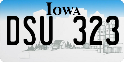 IA license plate DSU323