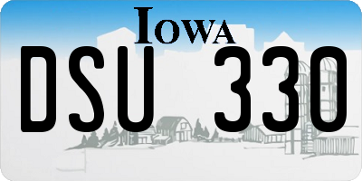 IA license plate DSU330