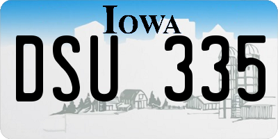 IA license plate DSU335