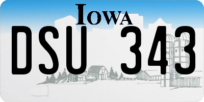 IA license plate DSU343