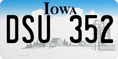 IA license plate DSU352