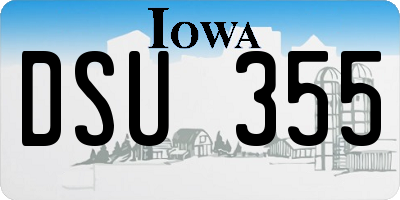 IA license plate DSU355