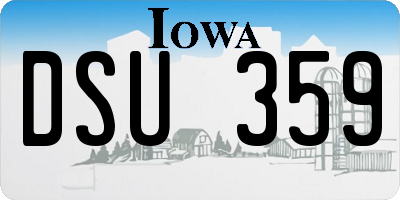 IA license plate DSU359
