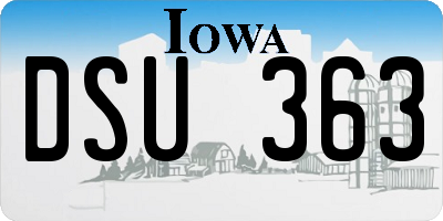 IA license plate DSU363