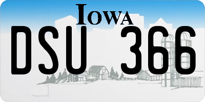 IA license plate DSU366