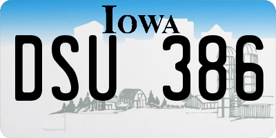 IA license plate DSU386