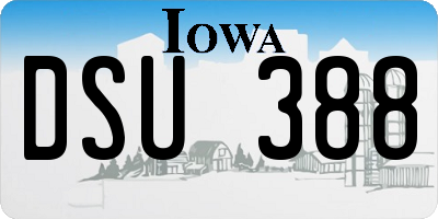 IA license plate DSU388