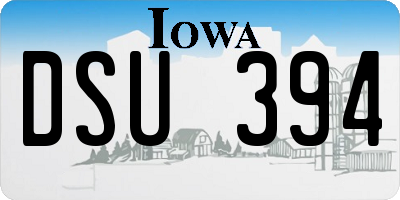 IA license plate DSU394
