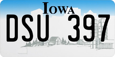 IA license plate DSU397