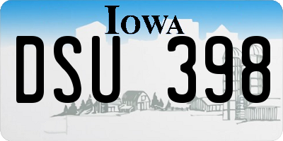 IA license plate DSU398