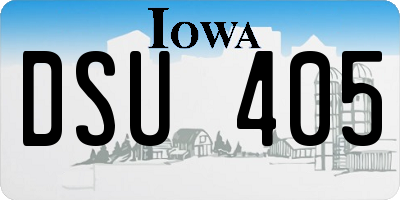 IA license plate DSU405
