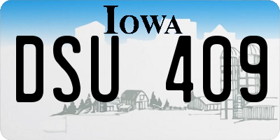 IA license plate DSU409