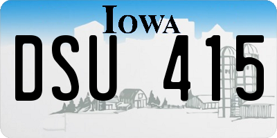 IA license plate DSU415