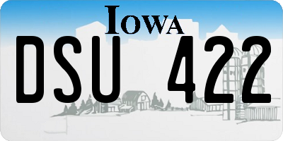 IA license plate DSU422