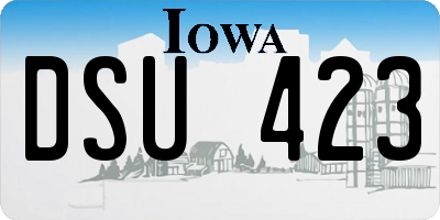 IA license plate DSU423