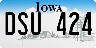 IA license plate DSU424