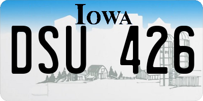 IA license plate DSU426