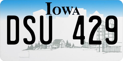 IA license plate DSU429
