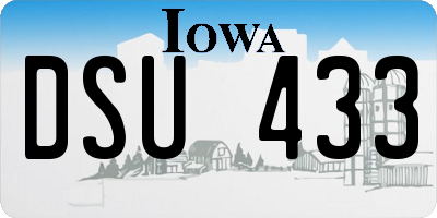 IA license plate DSU433